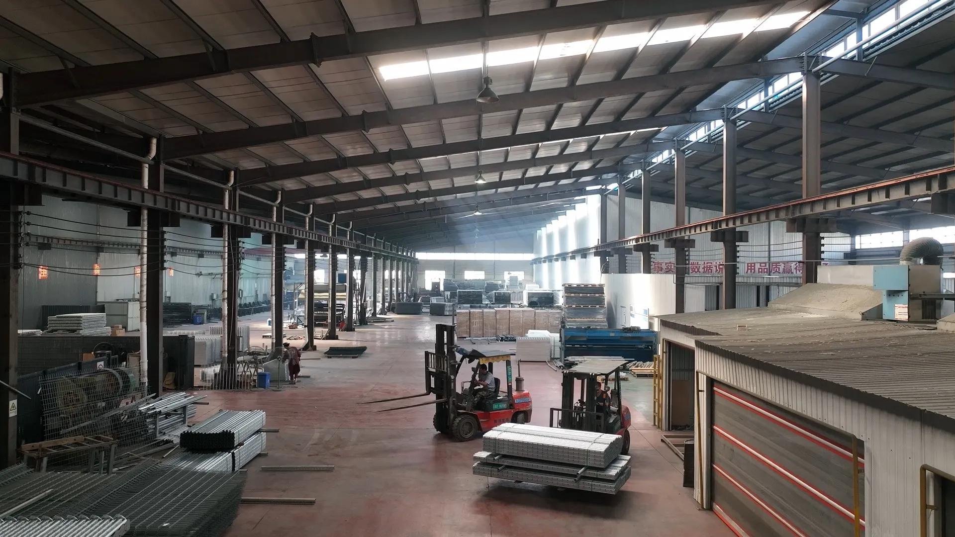 Fence assembly and warehouse operations inside the factory