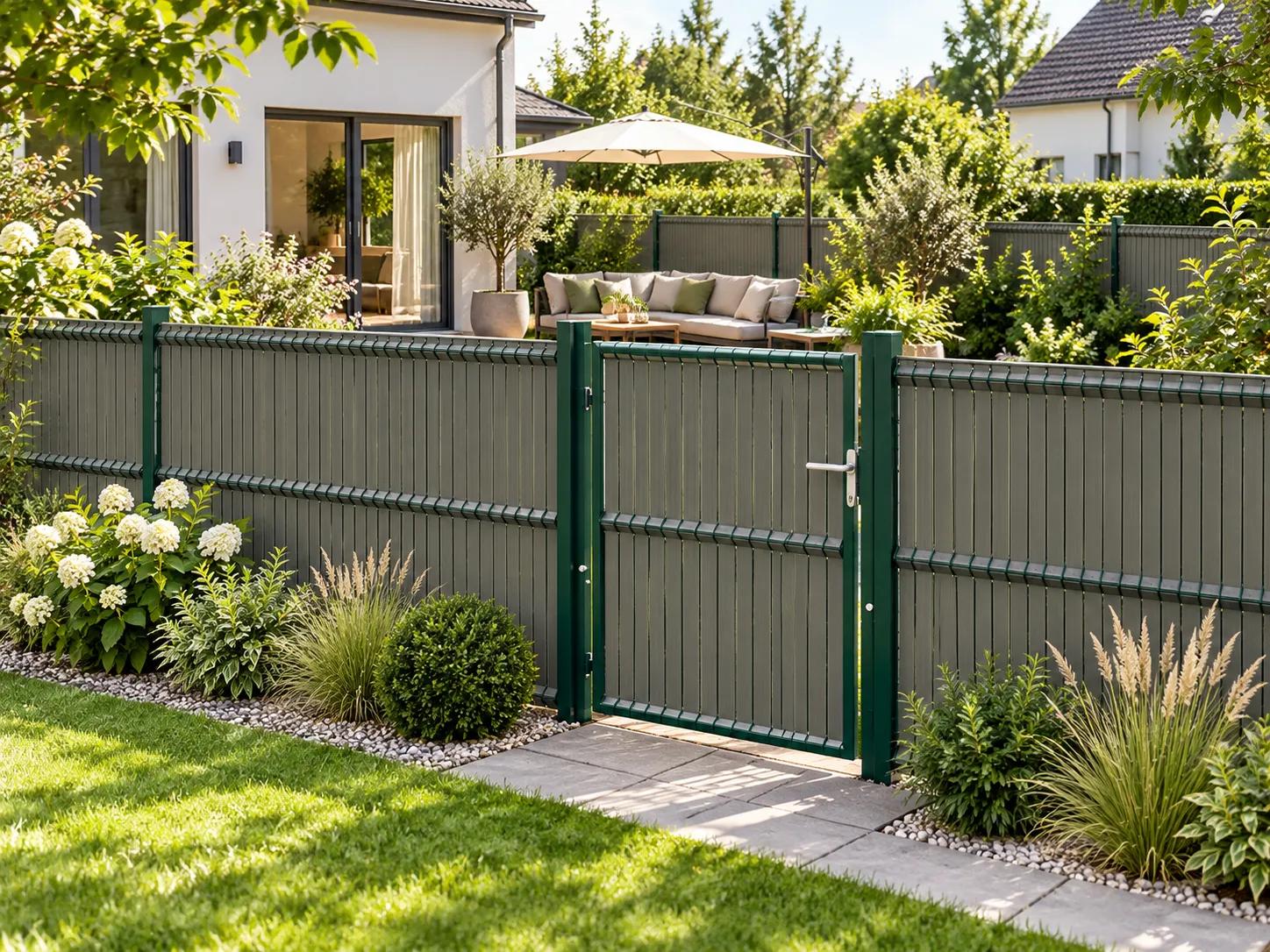 Privacy Fence + Pedestrian Single Gate System