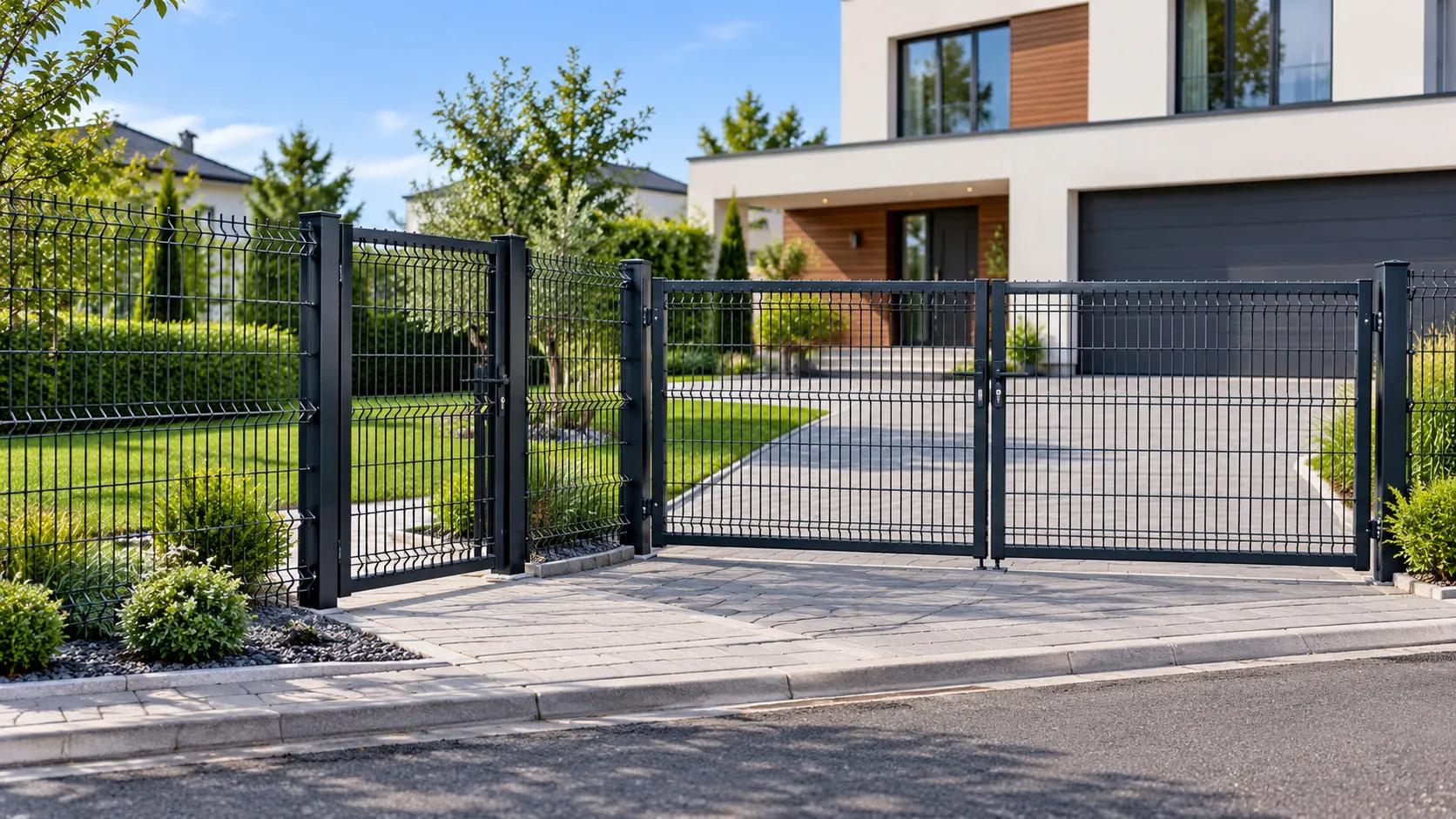 3D Fence + Pedestrian Single Gate + Vehicle Double Gate